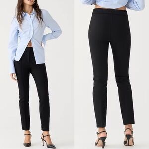 J Crew skinny trouser pants in Italian ponte knit black size 8